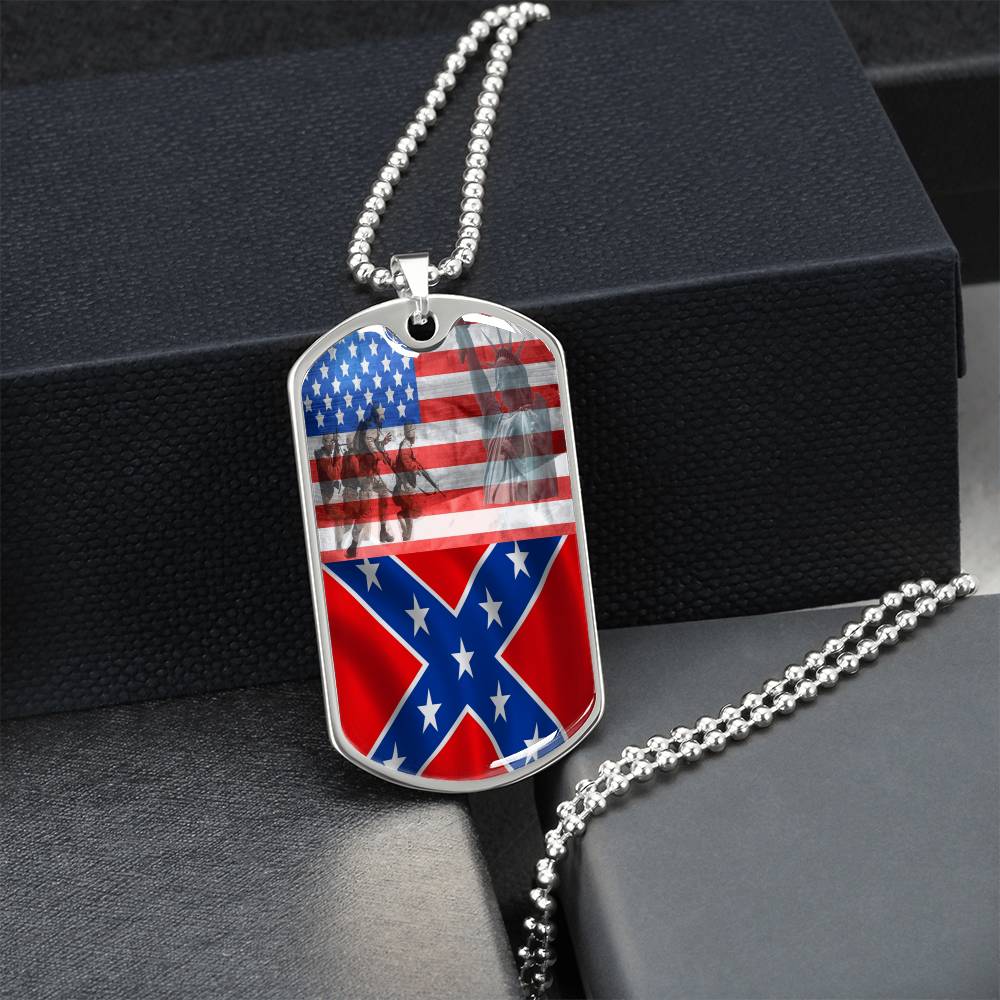 Proud Conderate American - Army Tag Necklace, Dog Tag Necklace