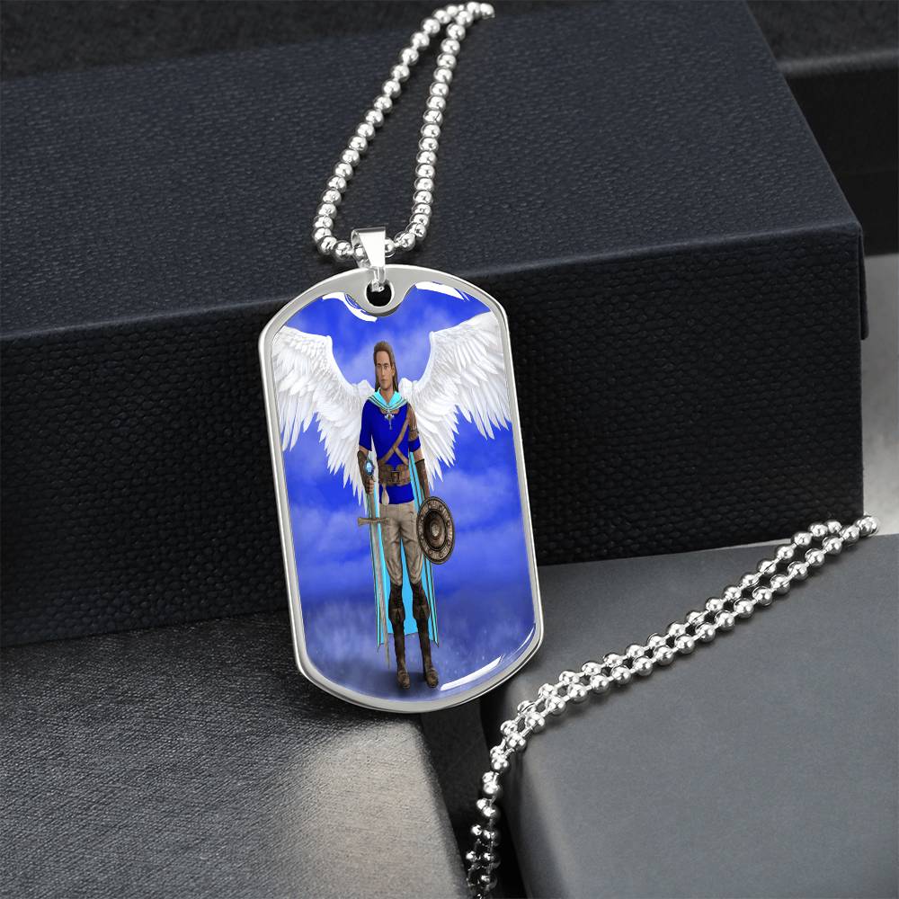 Archangel Michael Dog Tag - Army Tag Necklace, Dog Tag Necklace