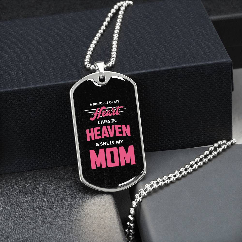 Remembering My Mom - Army Tag Necklace, Dog Tag Necklace