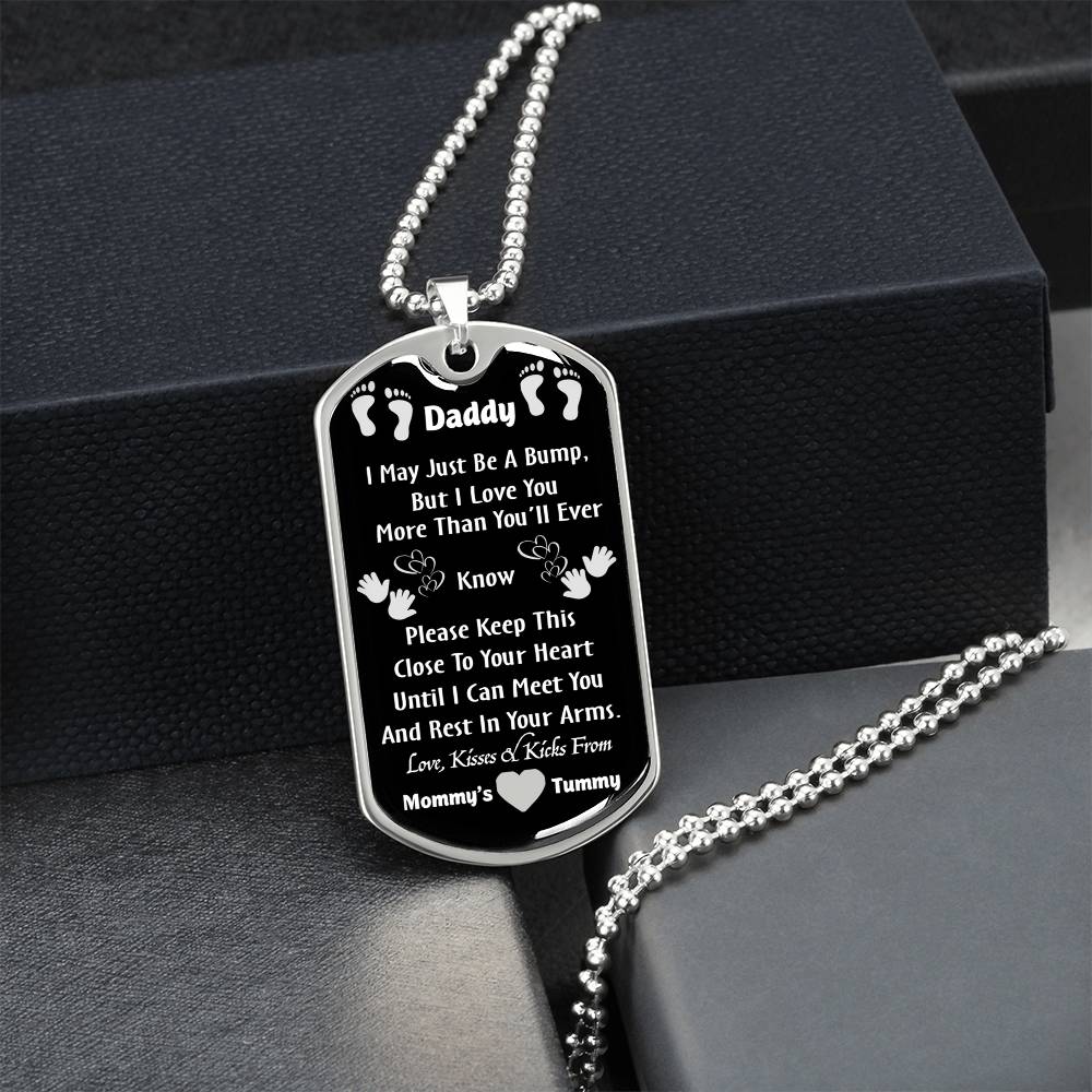 To My Daddy - Army Tag Necklace, Dog Tag Necklace