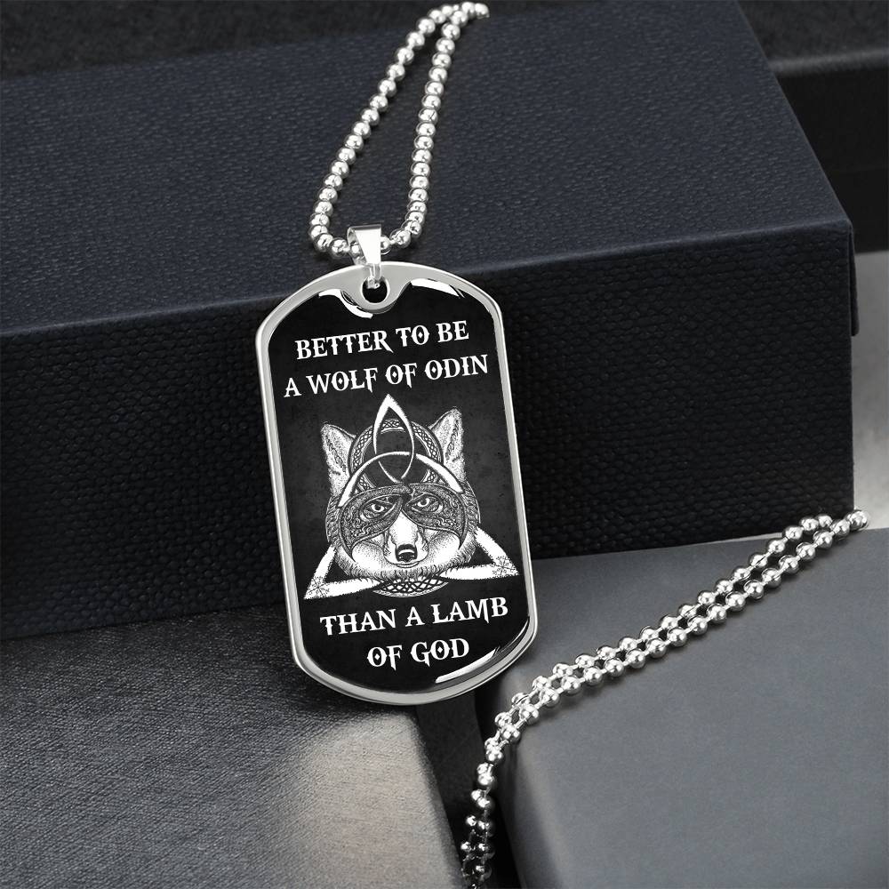 Wolf Of Odin Dogtag - Army Tag Necklace, Dog Tag Necklace