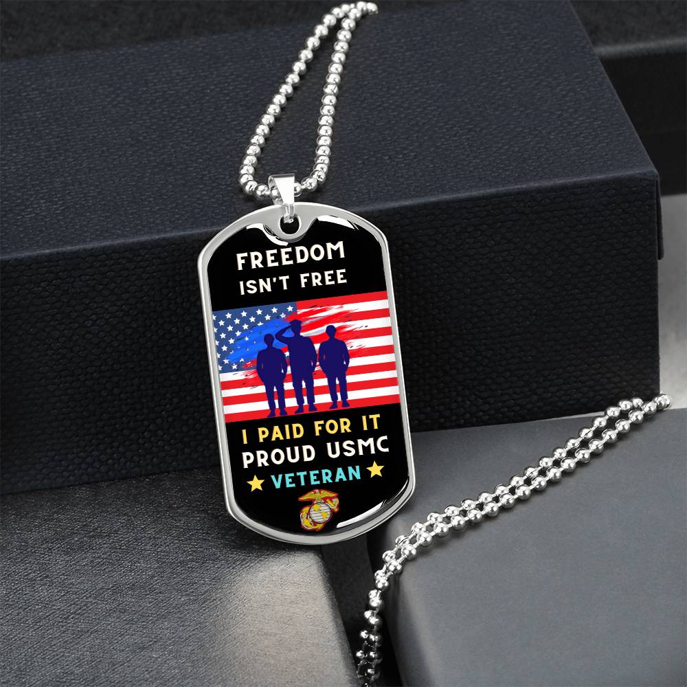 Marine Dog Tag - Army Tag Necklace, Dog Tag Necklace