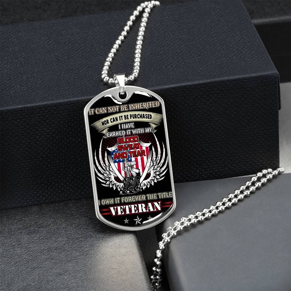 Premium Dog Tag Pendant - Us Veterans - Army Tag Necklace, Dog Tag Necklace