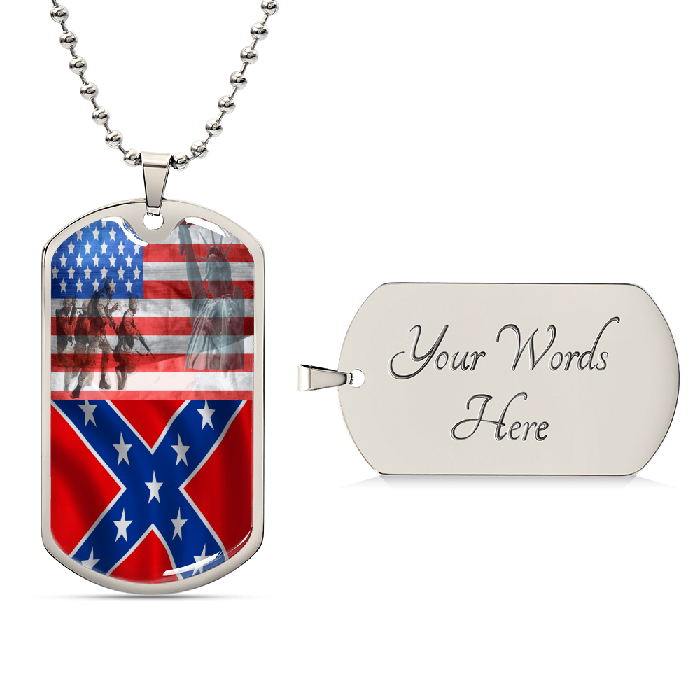 Proud Conderate American - Army Tag Necklace, Dog Tag Necklace