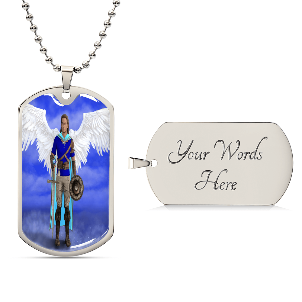 Archangel Michael Dog Tag - Army Tag Necklace, Dog Tag Necklace
