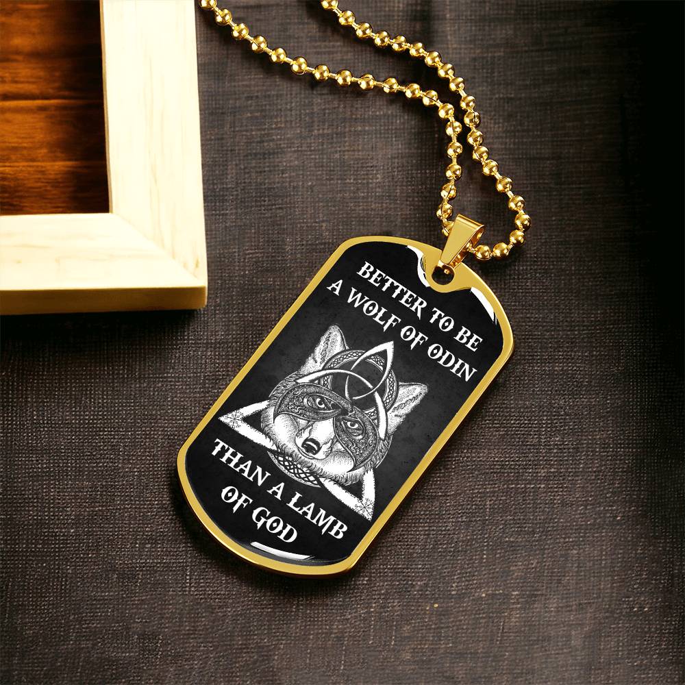 Wolf Of Odin Dogtag - Army Tag Necklace, Dog Tag Necklace