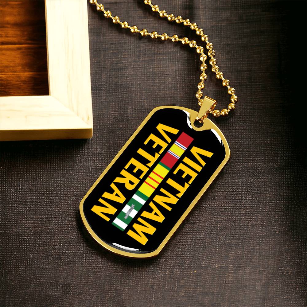 Vietnam Veteran Dog Tag - Army Tag Necklace, Dog Tag Necklace
