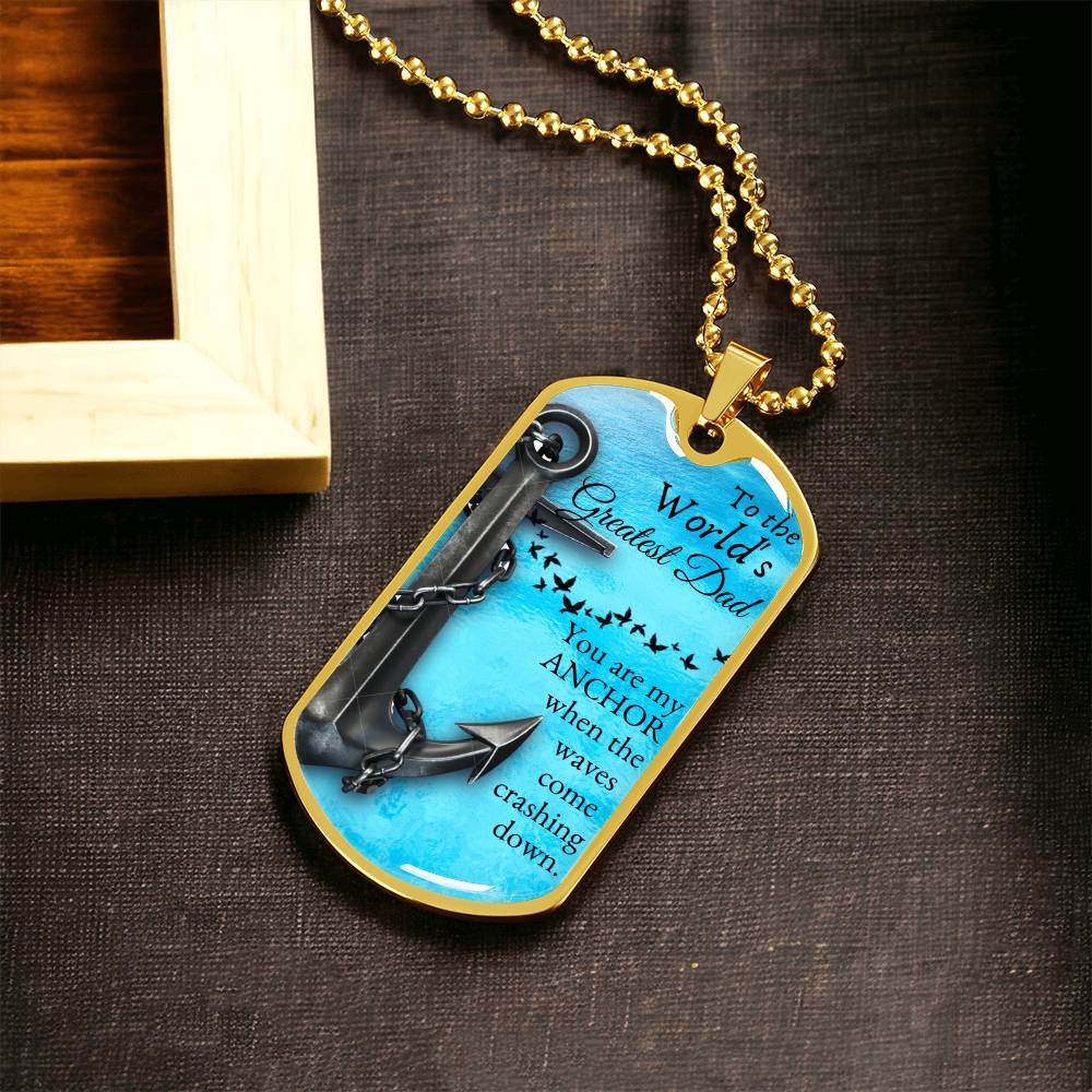 Greatest Dad - Army Tag Necklace, Dog Tag Necklace