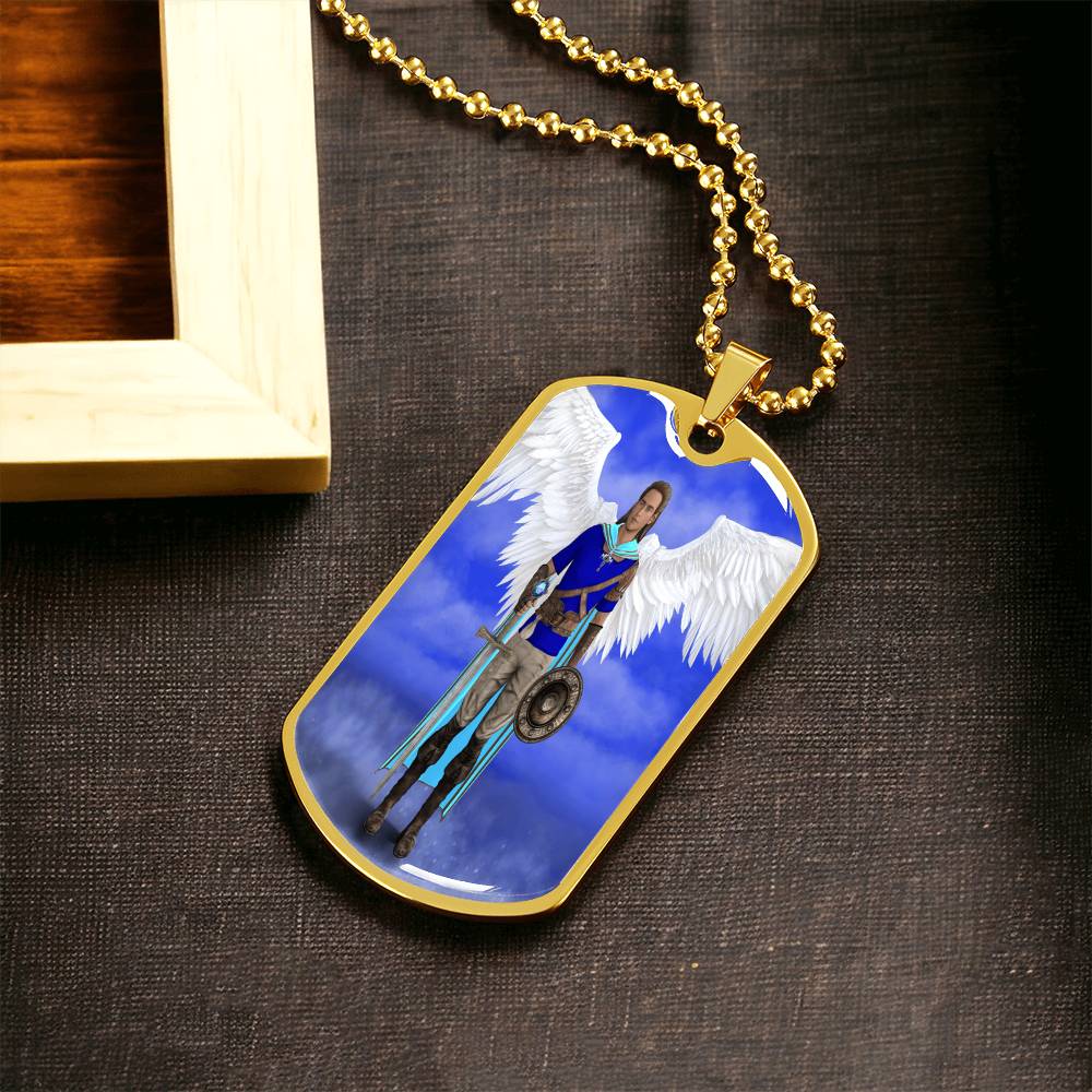 Archangel Michael Dog Tag - Army Tag Necklace, Dog Tag Necklace