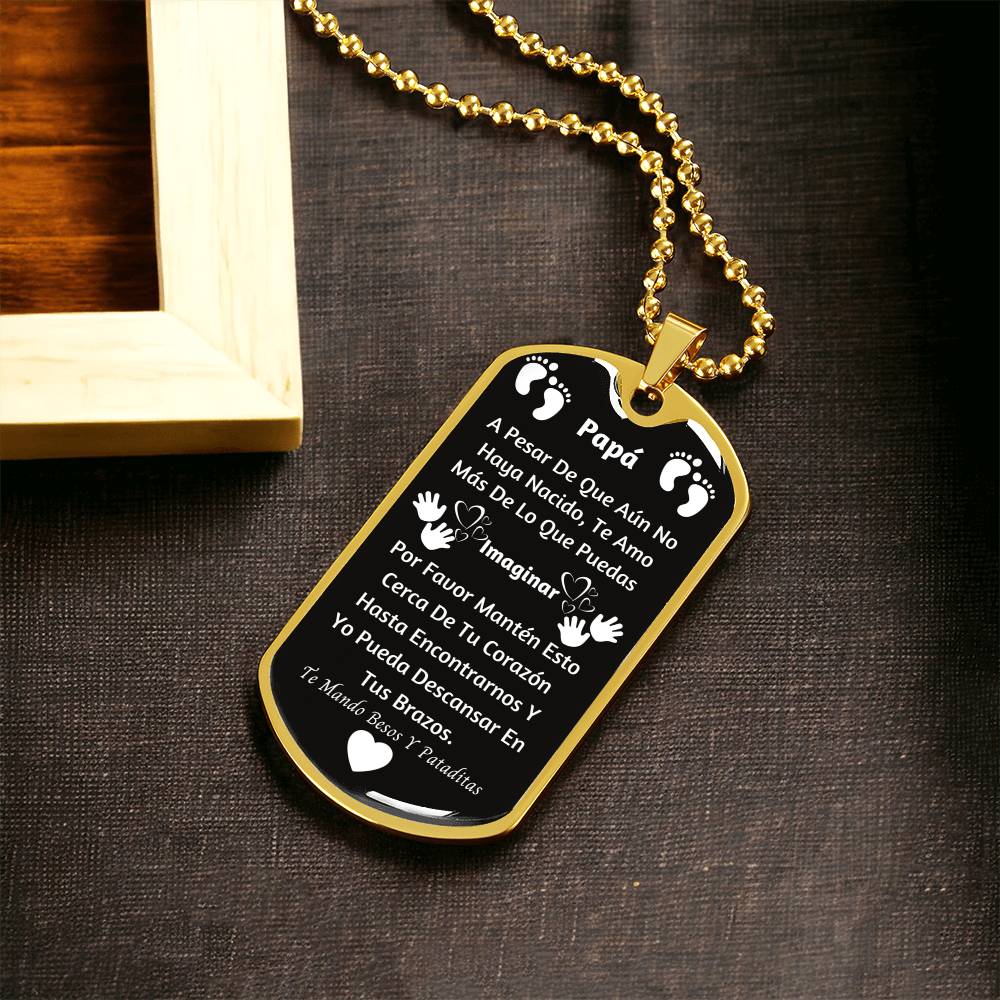 To My Dad, Love Your Son, Premium Dog Tag Necklace Dog Tag Necklace, Optional Engraving, Dad Gift, Papa Gift, Father's Day - Army Tag Necklace, Dog Tag Necklace