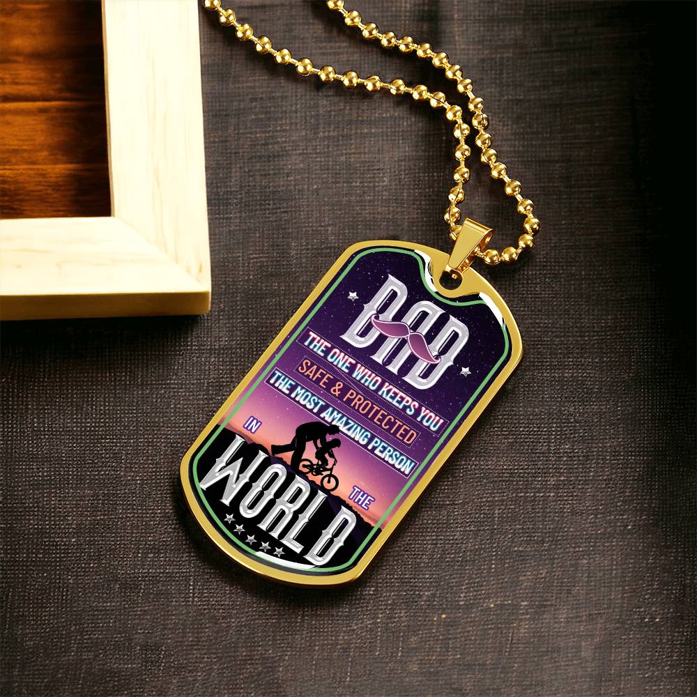 Father's Day Dog Tag Necklace - Army Tag Necklace, Dog Tag Necklace