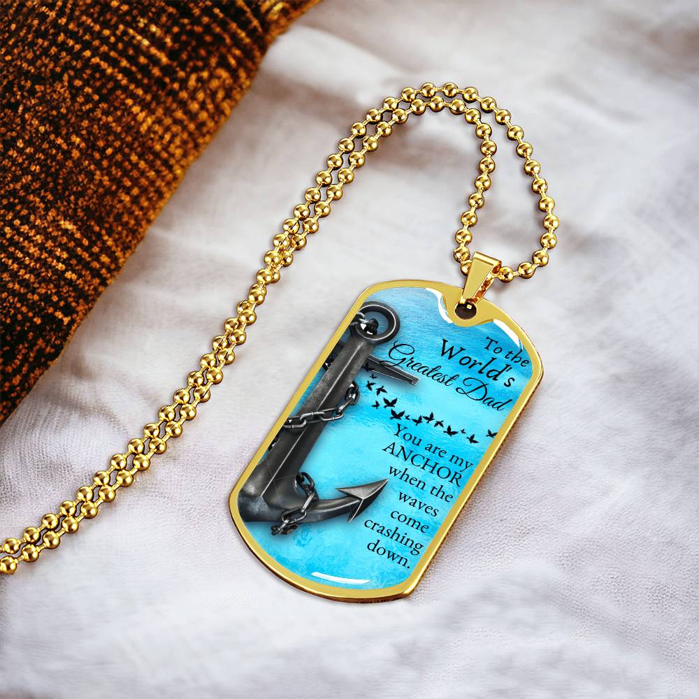 Greatest Dad - Army Tag Necklace, Dog Tag Necklace