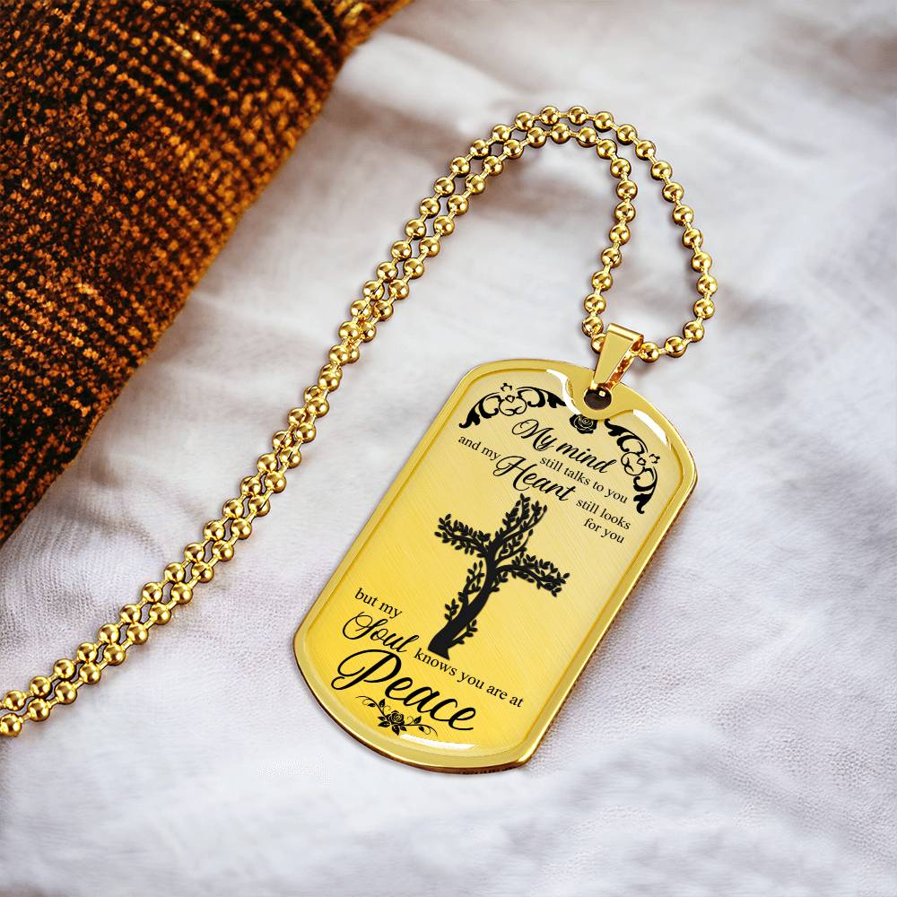 Family Tree Of Life Faith Cross Luxury Dog Tag - Army Tag Necklace, Dog Tag Necklace