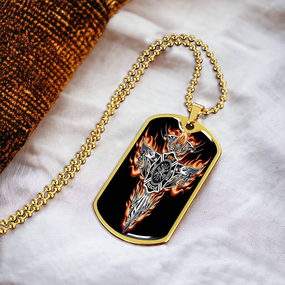 Best Gift For Firefighter - Army Tag Necklace, Dog Tag Necklace