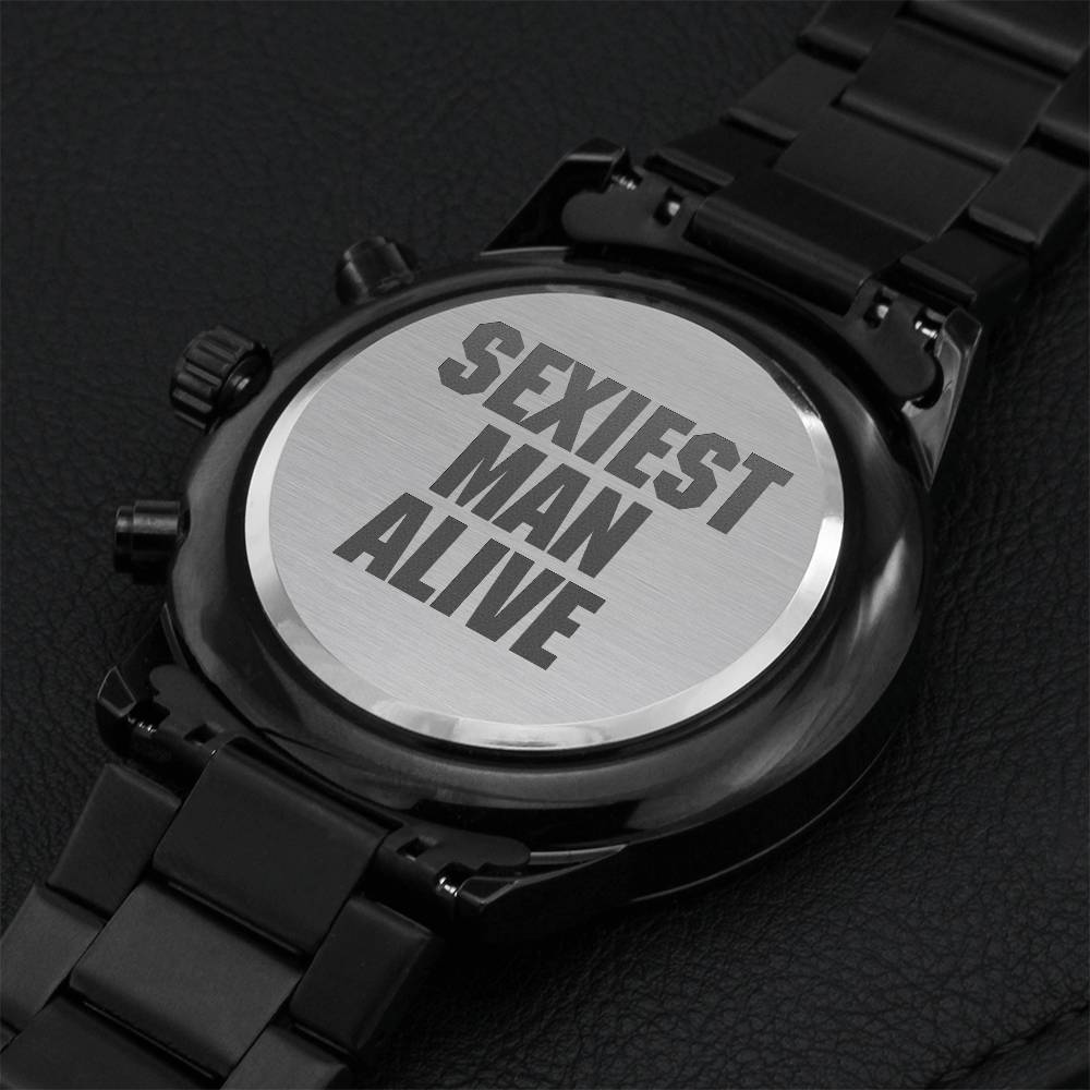 Sexiest Man Alive Engraving Chronograph Watch