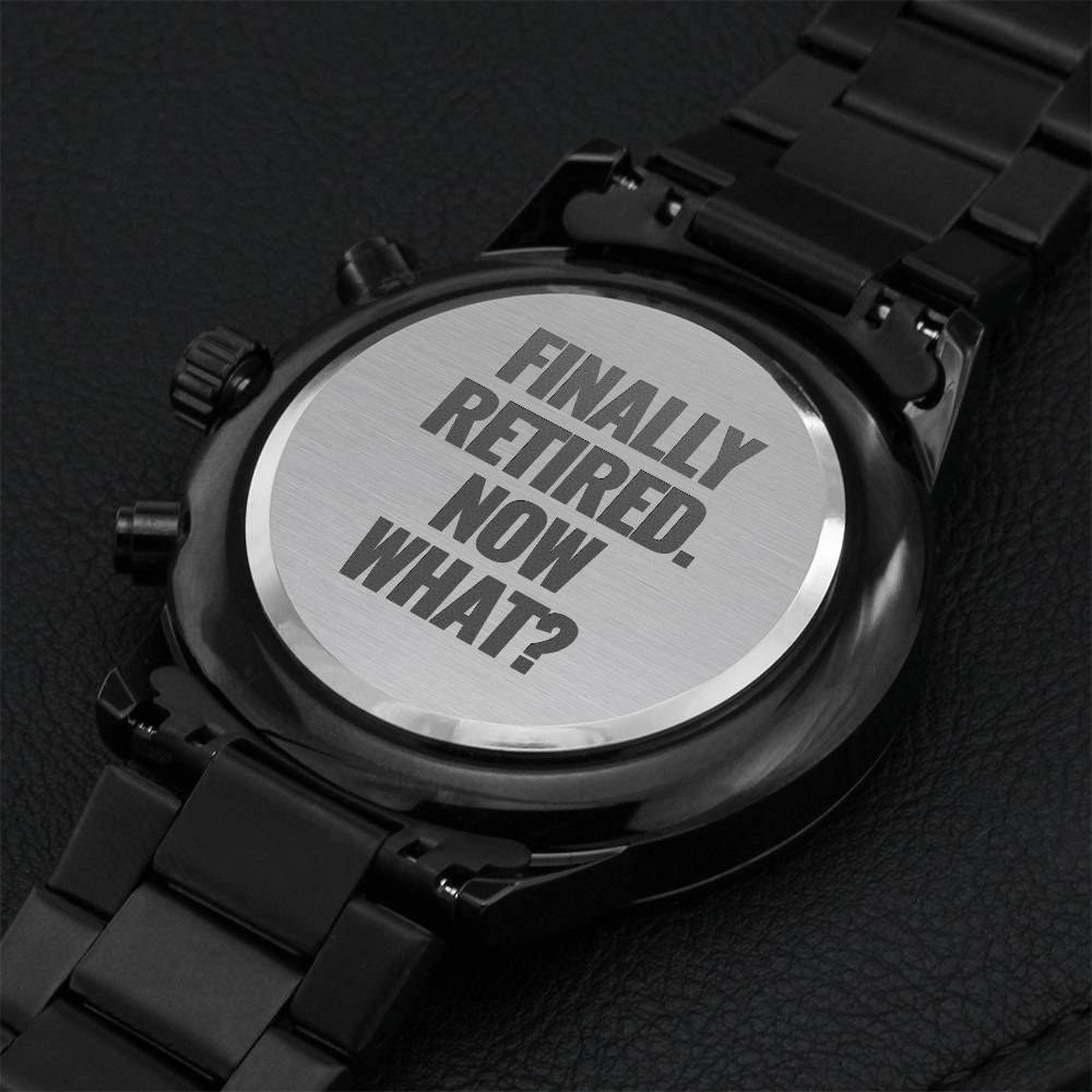Retirement Watch Engraving Chronograph Watch