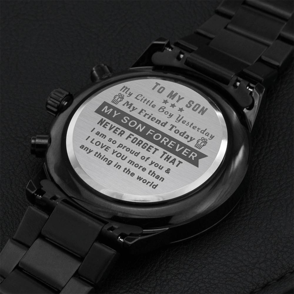 To My Son 2 Engraving Chronograph Watch