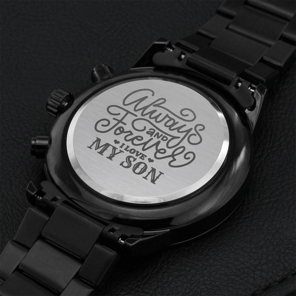 Engraved Watch Gift For Son Father’s Day Gift For Son Birthday Gift For Son Cool Father's Day Gift For Son Engraving Chronograph Watch