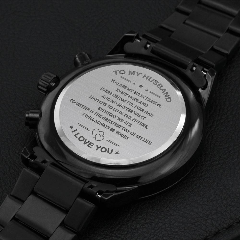Best Gift For Husband. Birthday Gift Anniversary Gift. Christmas Gift. 2 Engraving Chronograph Watch