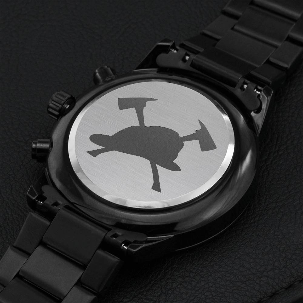 Firefighter Symbol Chronograph Watch Engraving Chronograph Watch