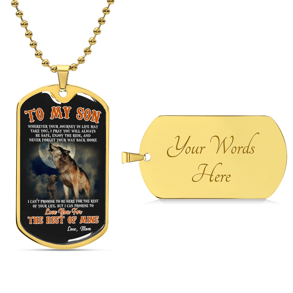To My Son - Dog Tag Necklace - Army Tag Necklace, Dog Tag Necklace