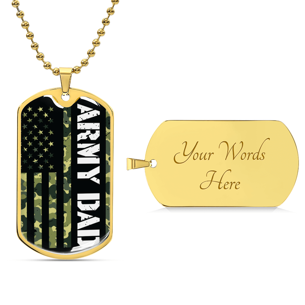 Army Dad Fathers Day Gift, Army Dad Fathers Day Gift, Army Father Dog Tag, Fathers Day Necklace, Army Dad Dogtag, Fathers Day Gift - Army Tag Necklace, Dog Tag Necklace