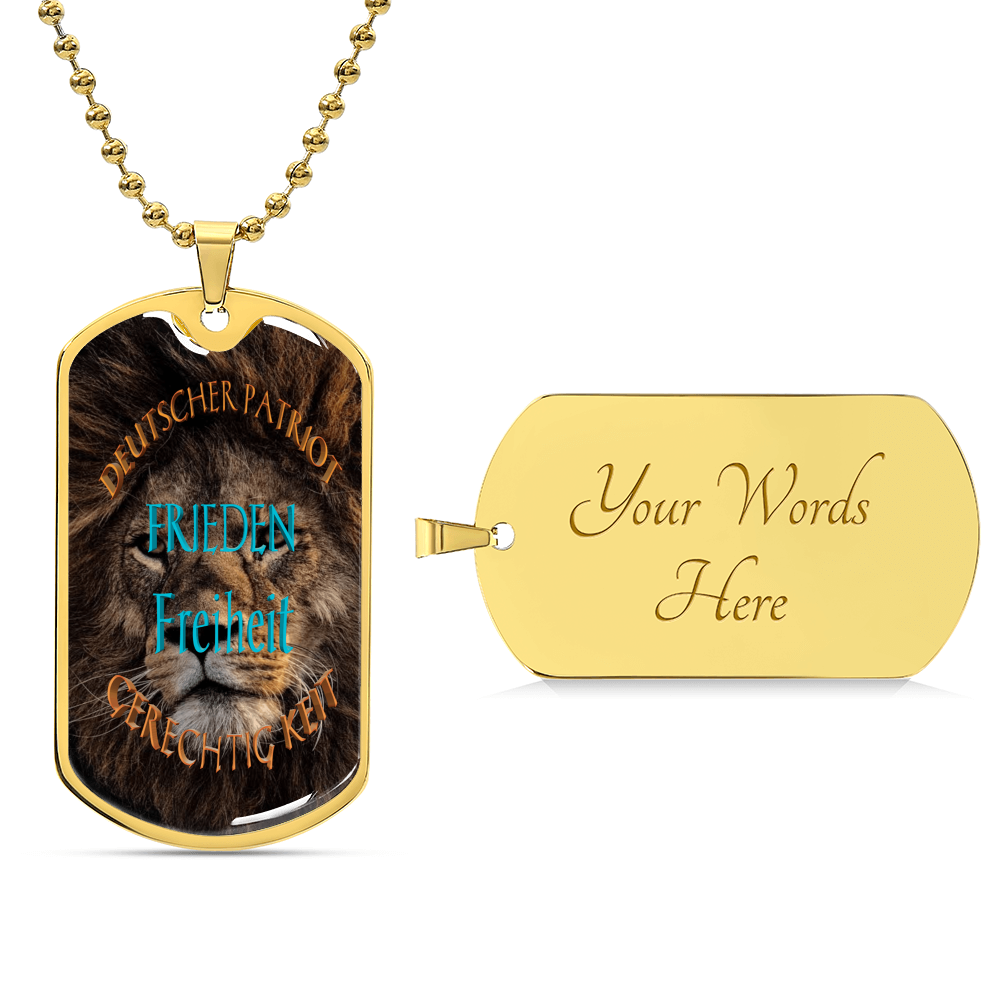 German Patriots - Army Tag Necklace, Dog Tag Necklace