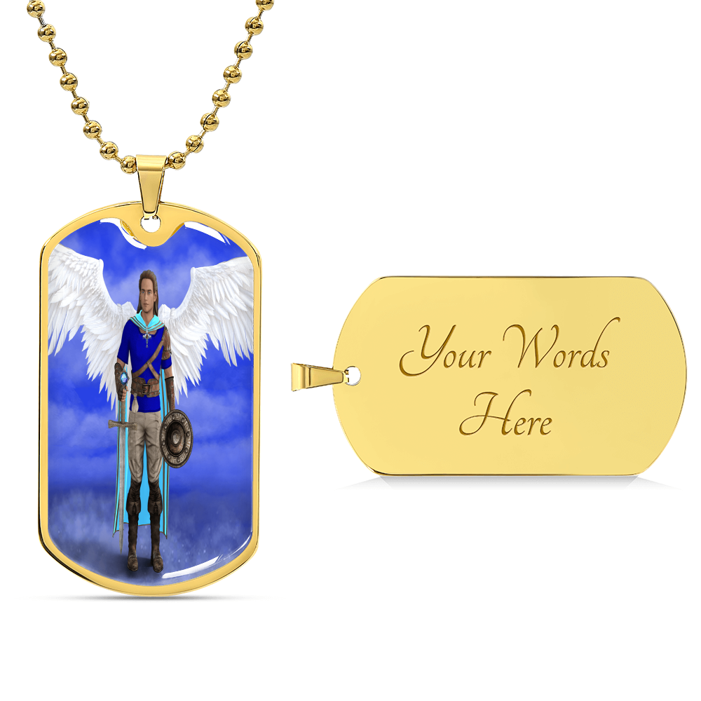 Archangel Michael Dog Tag - Army Tag Necklace, Dog Tag Necklace