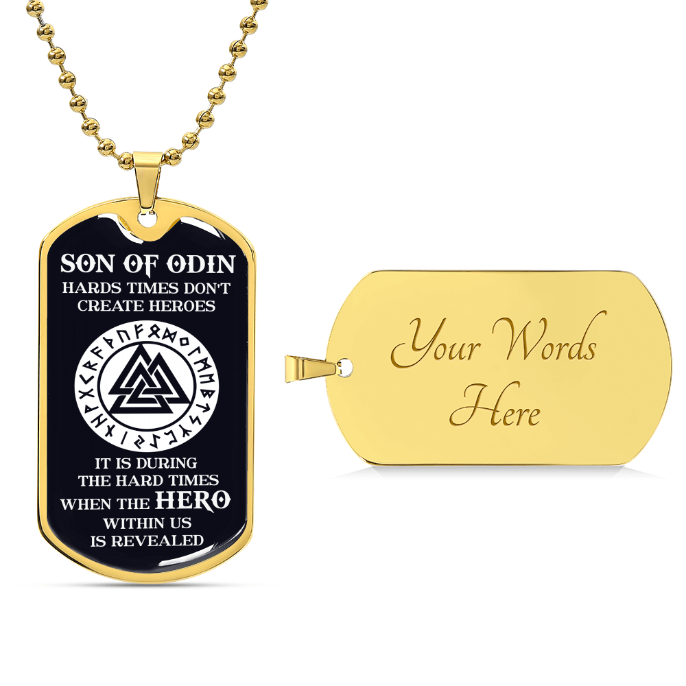Son Of Odin Dogtag - Army Tag Necklace, Dog Tag Necklace