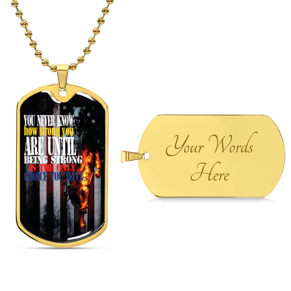 Army Dad Gift,Military Father Dog Tag Design - Army Tag Necklace, Dog Tag Necklace