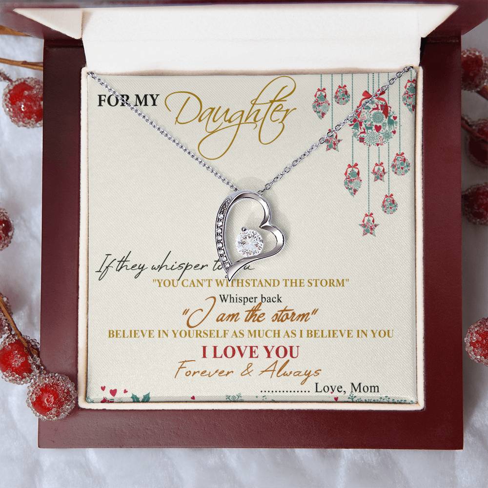 For My Daughter Forever Love Necklace - Gift For Daughter From Mom Daughter Mother Necklace Daughter Gift From Mommy Forever Love Necklace