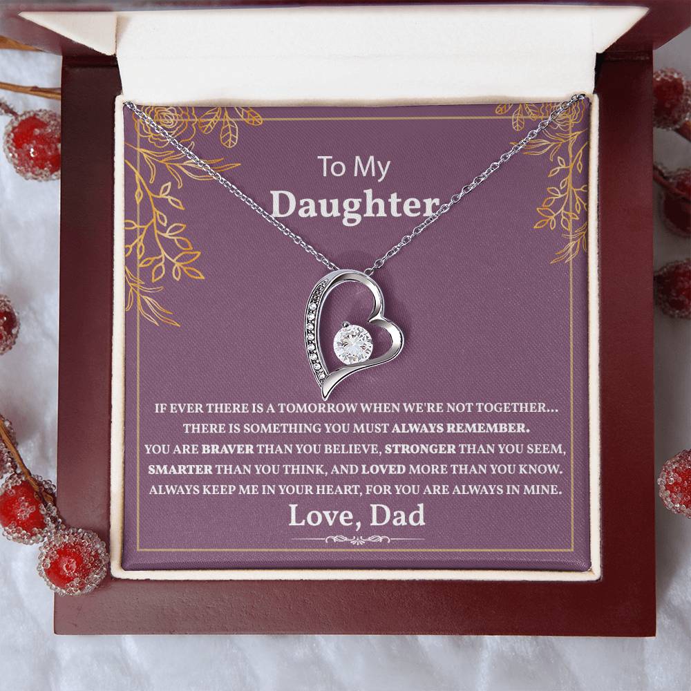 Keep Me In Your Heart For You Are Always In Mine. Gift For Daughter Forever Love Necklace