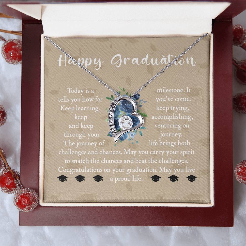 Graduation Gift For Daughter Graduation Gift For Daughter Graduation Necklace Senior Class Congratulations Graduate Gift Graduation Gift For Girl Forever Love Necklace