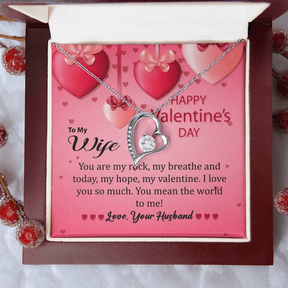 Valentine’s Day Gift For Wife Romantic Gifts For Wife Happy Valentine's Day Forever Love Necklace