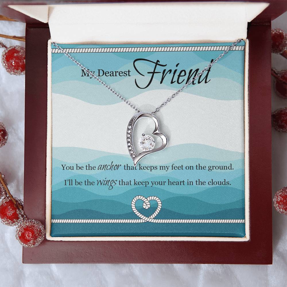 My Dearest Friend I'll Be The Wing That Keep Your Heart In The Clouds Necklace 1 Forever Love Necklace