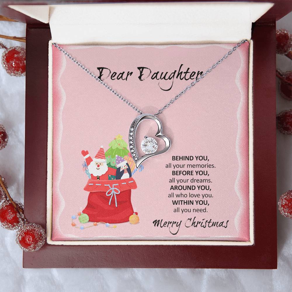 Heart Gift For Step Daughter Bonus Daughter Gift From Stepdad To Bonus Daughter Necklace Stepdaughter Birthday Adopted Child Christmas Forever Love Necklace