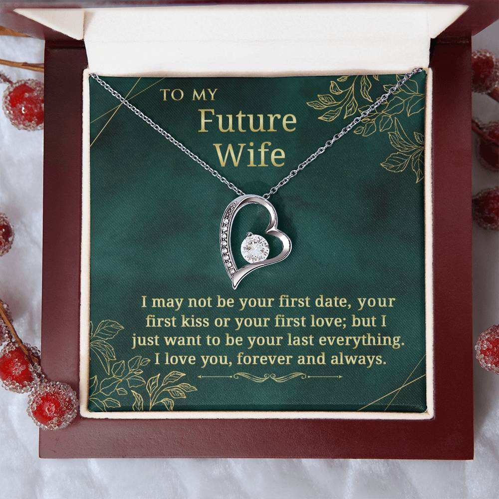 To My Future Wife Necklace With Message Card Gift For Fiancee Or Girlfriend Engagement Gift Gift For Future Wife. Forever Love Necklace