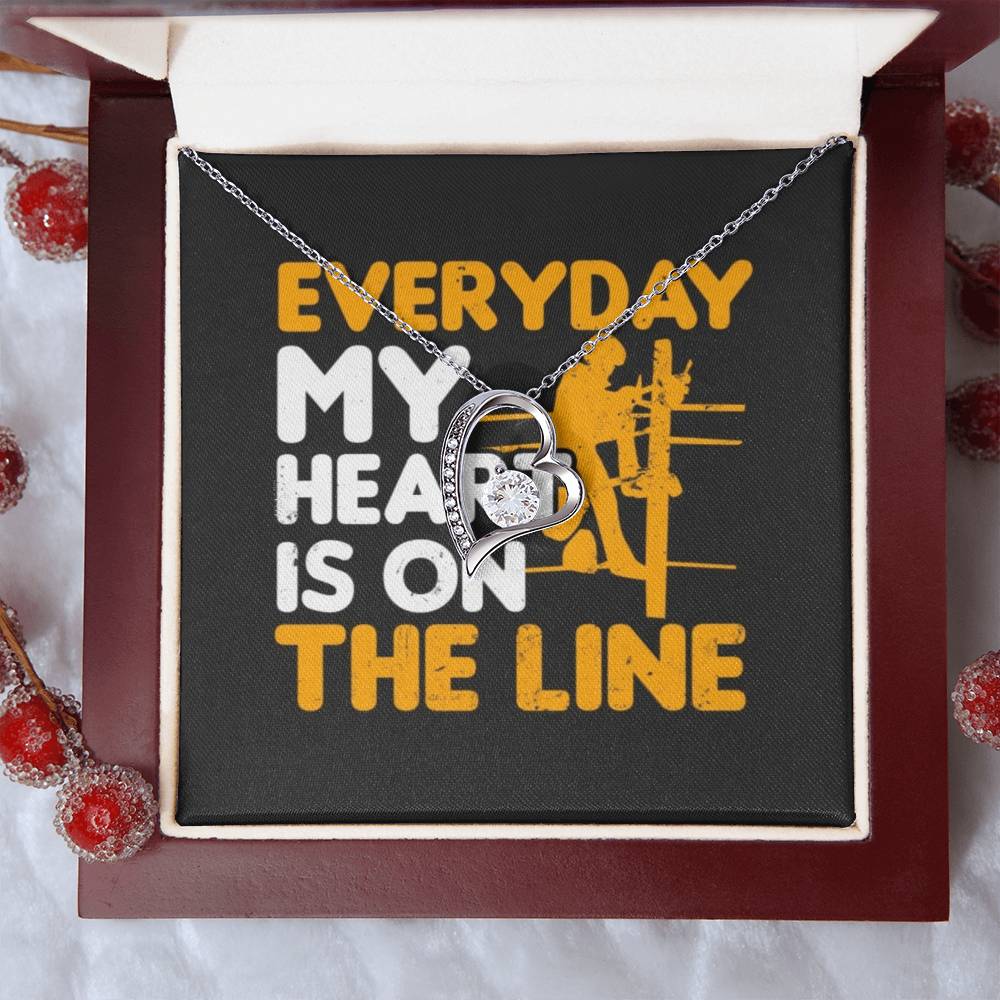 Lineman Wife Jewelry Love My Lineman Lineman Necklace Lineman Girlfriend Lineman Mom Journeyman Lineman Necklace Lineman Prayer Forever Love Necklace