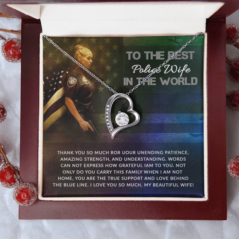 Best Police Wife Forever Love Necklace