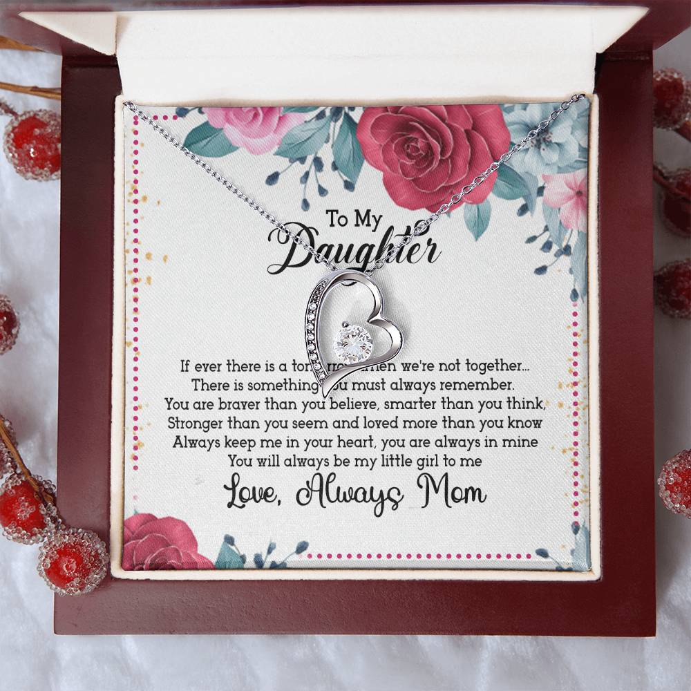 To My Daughter From Mom Daughter Birthday Gift Christmas Gift For Daughter Anniversary Gift Mothers Day Gifts Gift For Daughter From Dad Forever Love Necklace