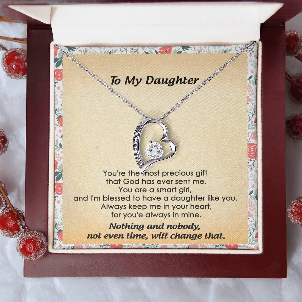 Gift For Daughter The Most Precious Gift For Daughter From Dad To My Daughter Necklace Daughter Gift From Dad Daughter Birthday Gift Forever Love Necklace