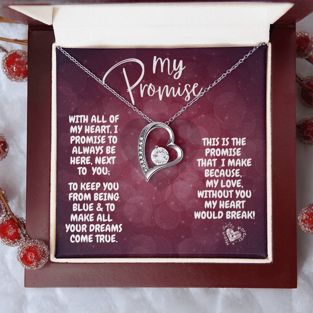 My Promise To You Heart Necklace Forever Love Necklace