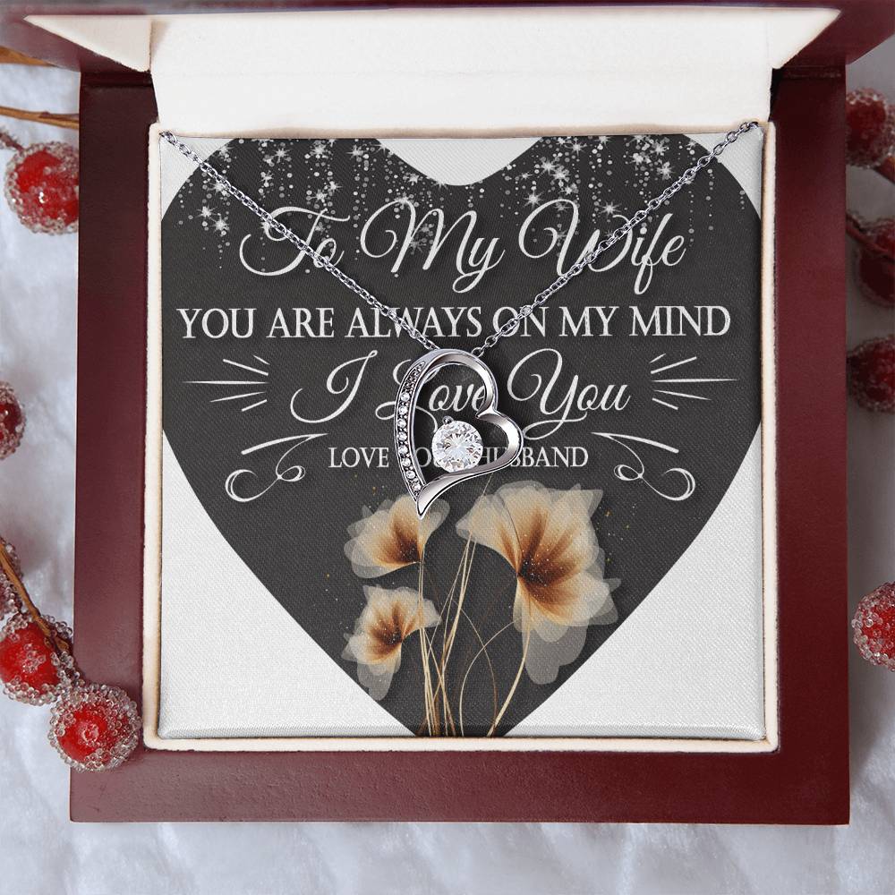 To My Wife You Are Always On My Mind I Love You Love Your Husband Necklace For Soulmate Meaningful Soulmate Necklace Thoughtful Christmas Gift For Her Forever Love Necklace