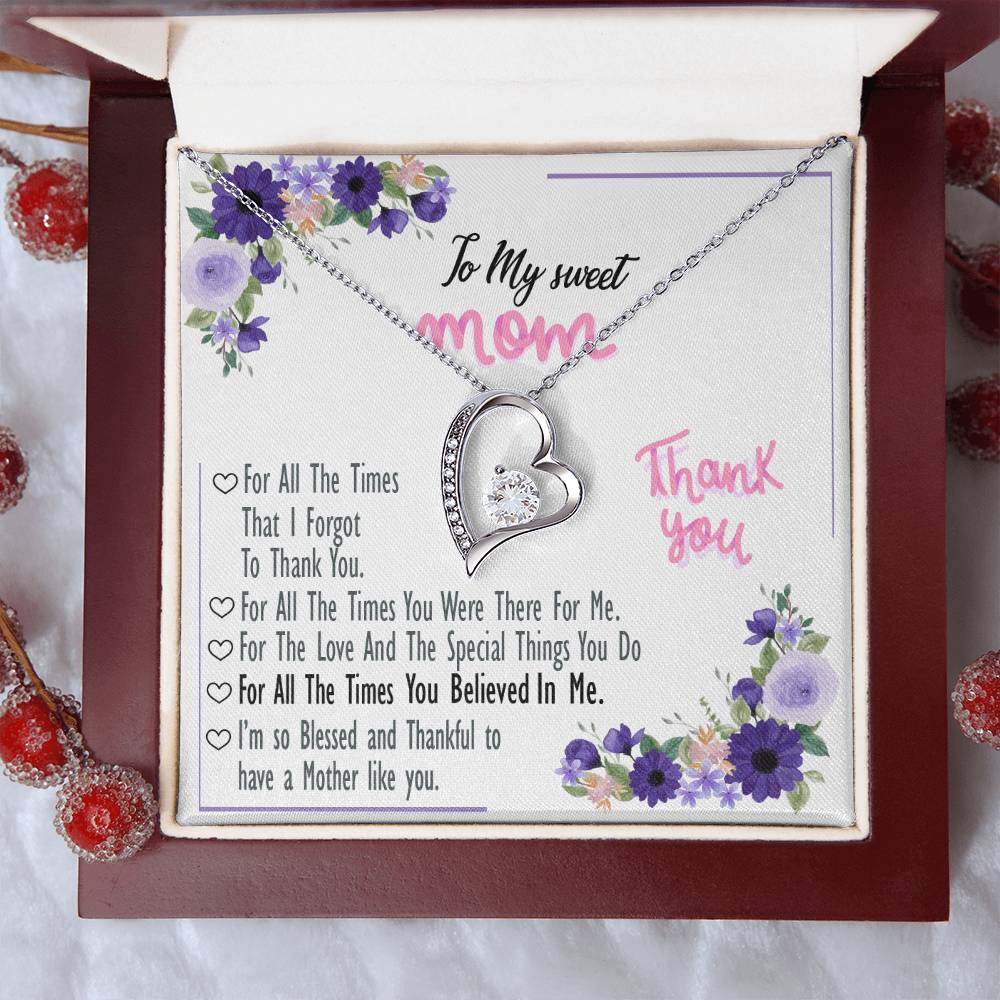 To My Mom 5 Forever Love Necklace
