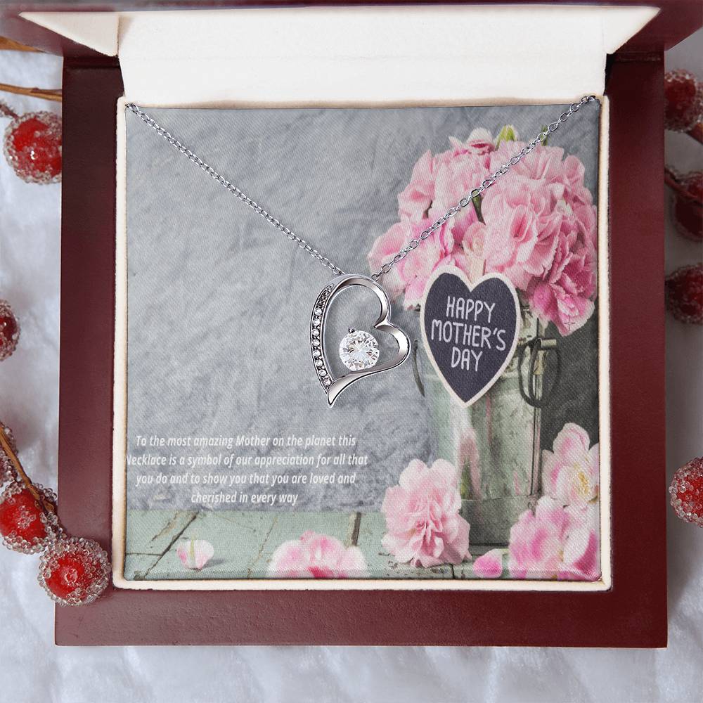Happy Mothers Day Forever Love Necklace