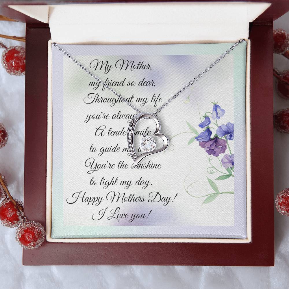 Mother's Day And Message Card 1 Forever Love Necklace