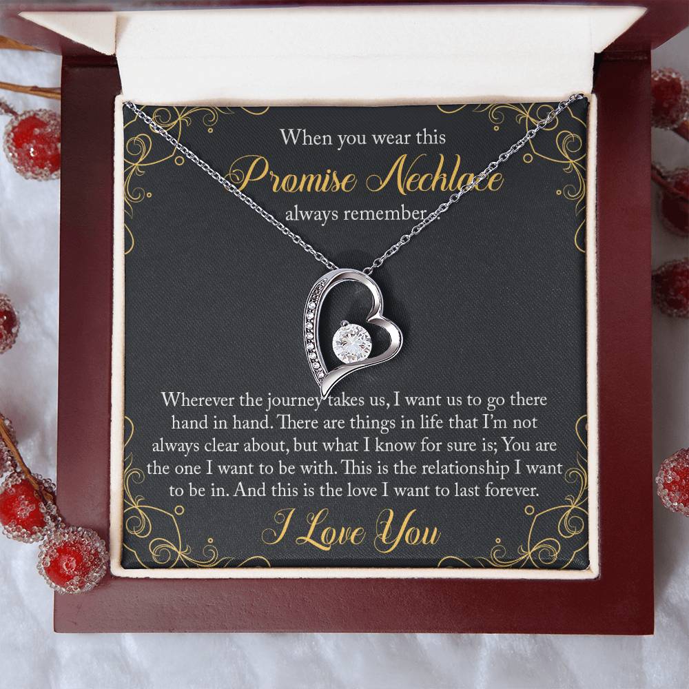Promise Necklace For Her Valentines Day Gift For Her To My Girlfriend Necklace Birthday Gift For Her Forever Love Necklace