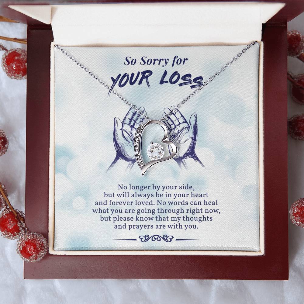 In Loving Memory Of Your Mom Initials Hearts Necklace Grief And Loss Of Mom Condolence Gift Memorial Jewelry Forever Love Necklace