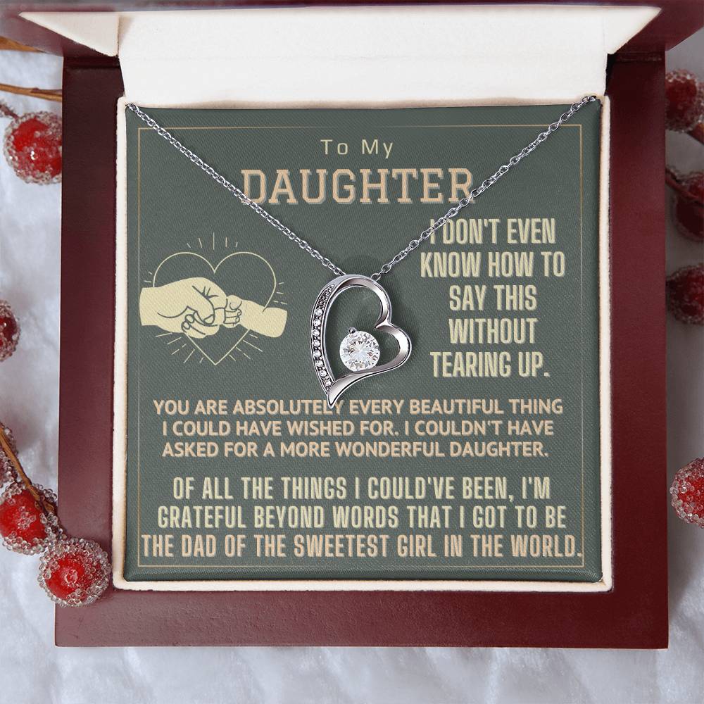 To My Daughter Gift Necklace Gift From Dad Dad To Daughter Gift Birthday Gift For Daughter From Dad Forever Love Necklace