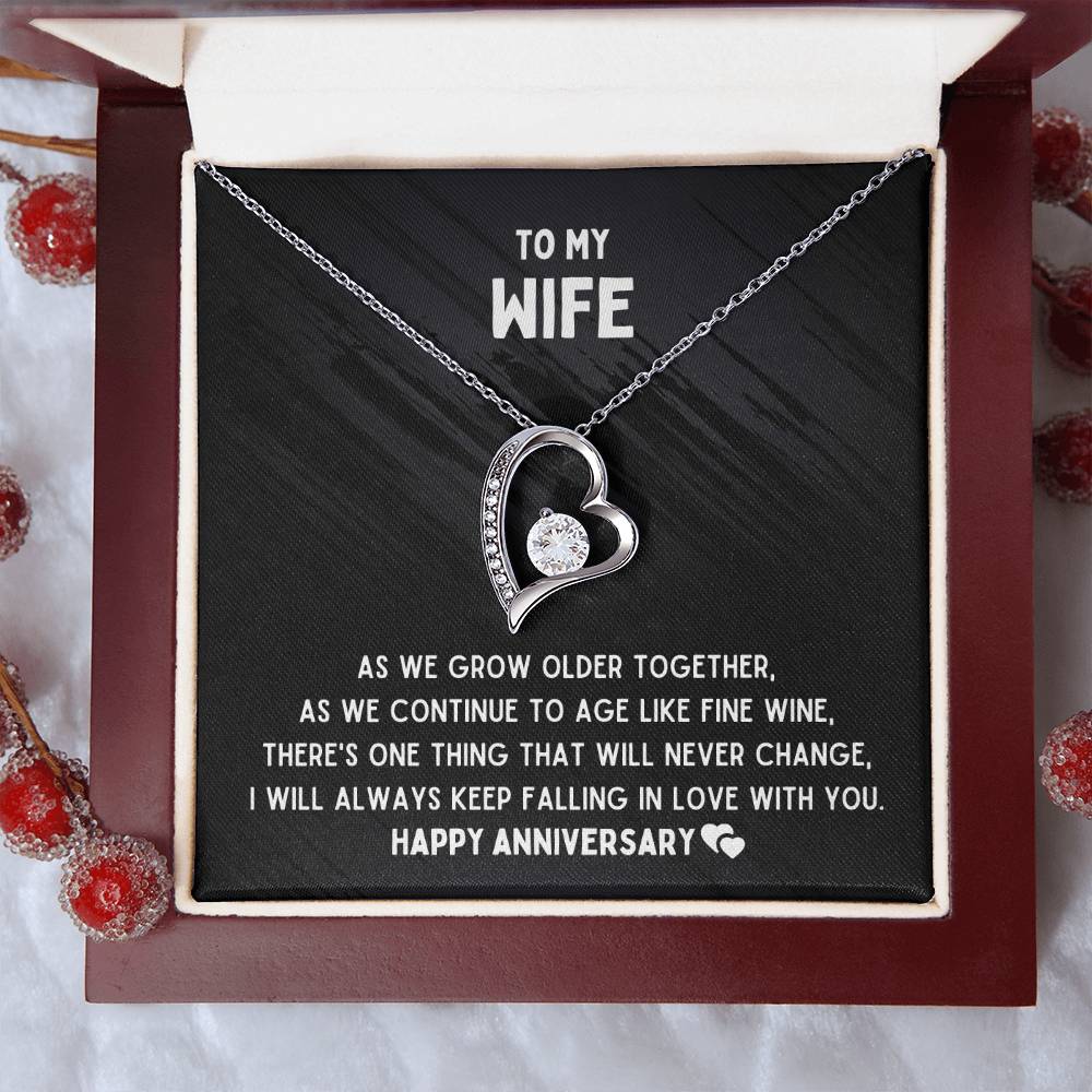 To My Wife - Happy Anniversary - Necklace Forever Love Necklace